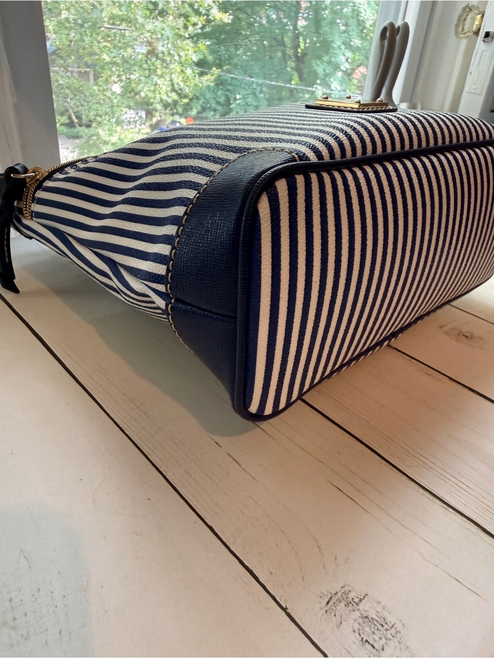 Dooney & Bourke | Nautical Navy and White Striped Crossbody - Picture 6 of 16